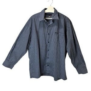 Guess Jean USA Men's Gingham-Patterned Button Down Shirts Size EX
